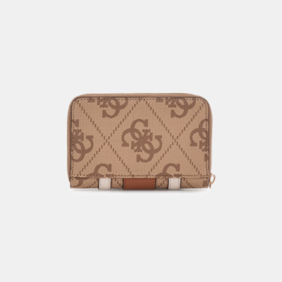 Portefeuille Erenia Latte Logo-Guess-Petite Maroquinerie-Maroquinerie Fortunas-Mouscron