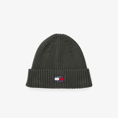Bonnet Logo Green-Tommy Hilfiger-Vêtements & Co.-Maroquinerie Fortunas-Mouscron