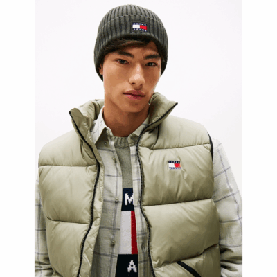 Bonnet Logo Green-Tommy Hilfiger-Vêtements & Co.-Maroquinerie Fortunas-Mouscron