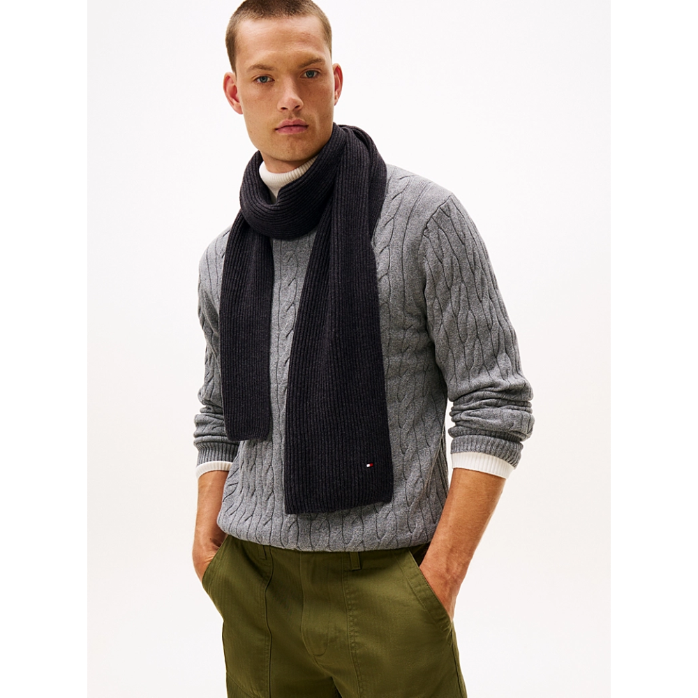 Echarpe Pima Charcoal-Tommy Hilfiger-Vêtements & Co.-Maroquinerie Fortunas-Mouscron