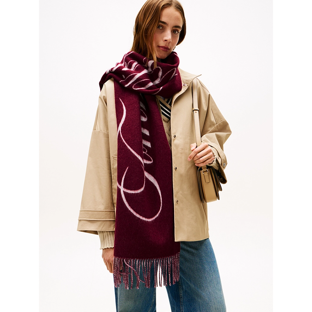 Echarpe Logo Rouge-Tommy Hilfiger-Accessoires de mode-Maroquinerie Fortunas-Mouscron