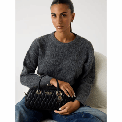 Valla Satchel Black-Guess-Sac-Maroquinerie Fortunas-Mouscron