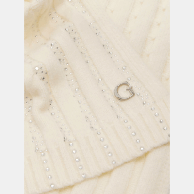 Echarpe Knitted White-Guess-Accessoire de mode-Maroquinerie Fortunas-Mouscron