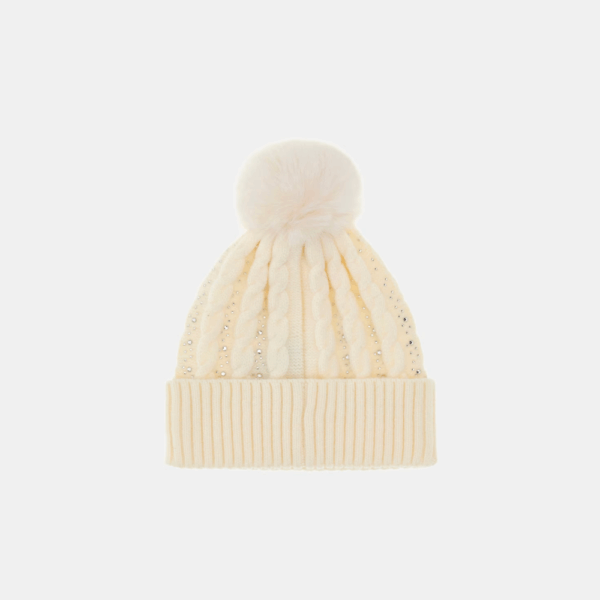 Bonnet Pompom White-Guess-Accessoire de mode-Maroquinerie Fortunas-Mouscron