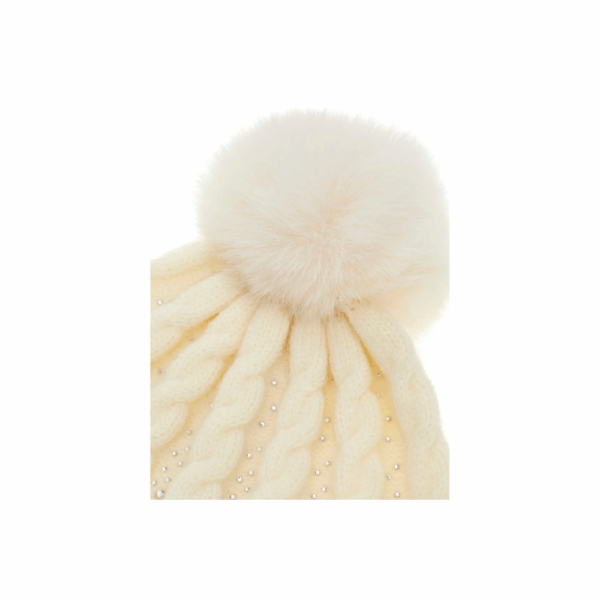 Bonnet Pompom White-Guess-Accessoire de mode-Maroquinerie Fortunas-Mouscron