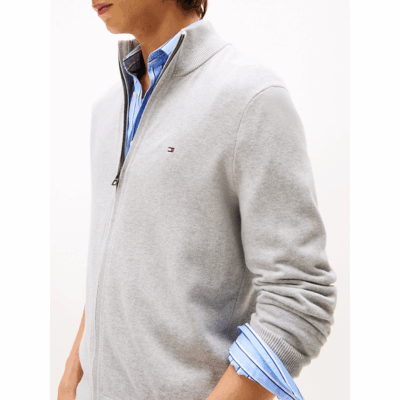 Gilet Zip Grey-Tommy Hilfiger-Vêtements & Co.-Maroquinerie Fortunas-Mouscron