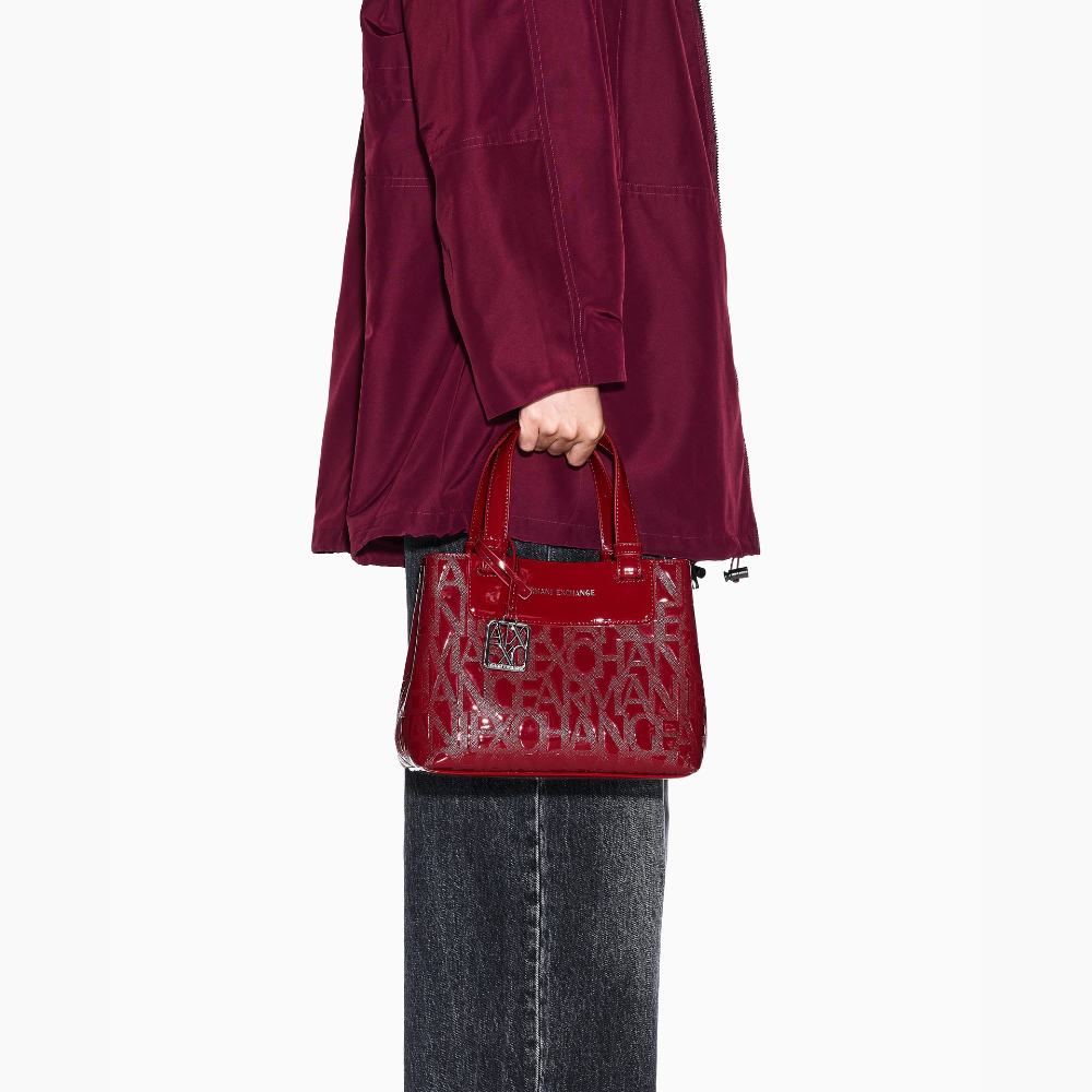 Handle Logo Patent Red-Armani-Sac-Maroquinerie Fortunas-Mouscron Handle Logo Patent Red-Armani-Sac-Maroquinerie Fortunas-Mouscron
