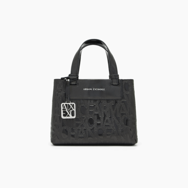 Handle Logo Patent Black-Armani-Sac-Maroquinerie Fortunas-Mouscron