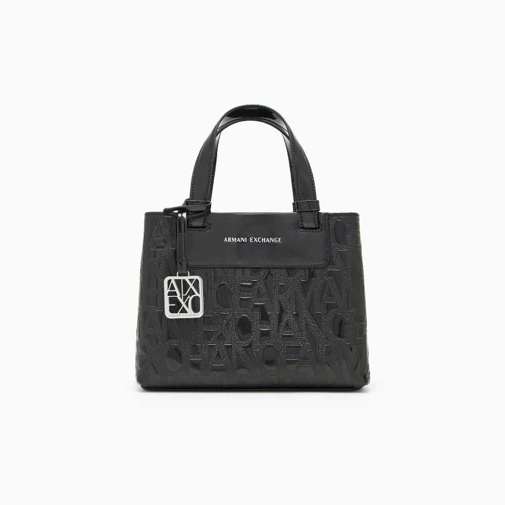 Handle Logo Patent Black-Armani-Sac-Maroquinerie Fortunas-Mouscron Handle Logo Patent Black-Armani-Sac-Maroquinerie Fortunas-Mouscron