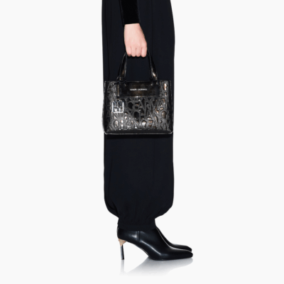 Handle Logo Patent Black-Armani-Sac-Maroquinerie Fortunas-Mouscron