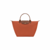 Pliage Handle M Brique-Longchamp-Sacs-Maroquinerie Fortunas-Mouscron
