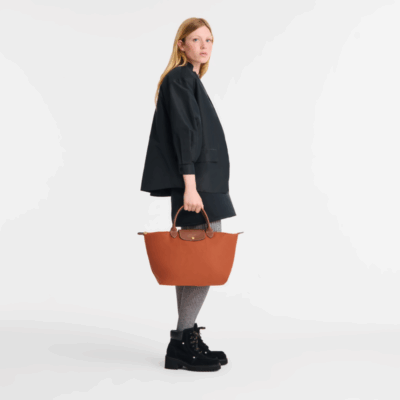 Pliage Handle M Brique-Longchamp-Sacs-Maroquinerie Fortunas-Mouscron