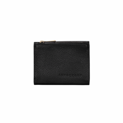 Foulonné Portefeuiille compact noir-Longchamp-Petite Maroquinerie-Maroquinerie Fortunas-Mouscron