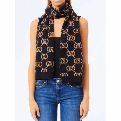 Echarpe Nero Cammello-Liu-Jo-Accessoires de mode-Maroquinerie Fortunas-Mouscron