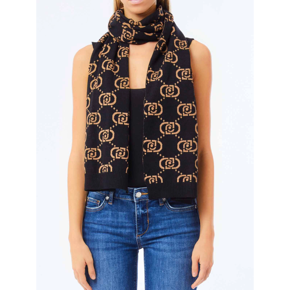 Echarpe Nero Cammello-Liu-Jo-Accessoires de mode-Maroquinerie Fortunas-Mouscron