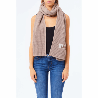 Echarpe Logo Taupe-Liu-Jo-Accessoires de mode-Maroquinerie Fortunas-Mouscron