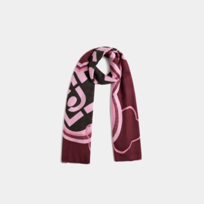 Foulard Logo Red Wine-Liu-Jo-Accessoire de mode-Maroquinerie Fortunas-Mouscron