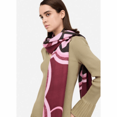 Foulard Logo Red Wine-Liu-Jo-Accessoire de mode-Maroquinerie Fortunas-Mouscron