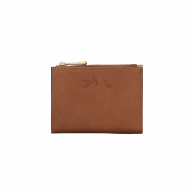 Epure Portefeuiille Compact Cognac-Longchamp-Petite Maroquinerie-Maroquinerie Fortunas-Mouscron