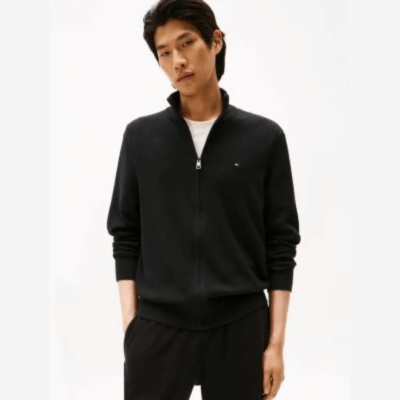 Gilet Zip Black-Tommy Hilfiger-Vêtements & Co.-Maroquinerie Fortunas-Mouscron