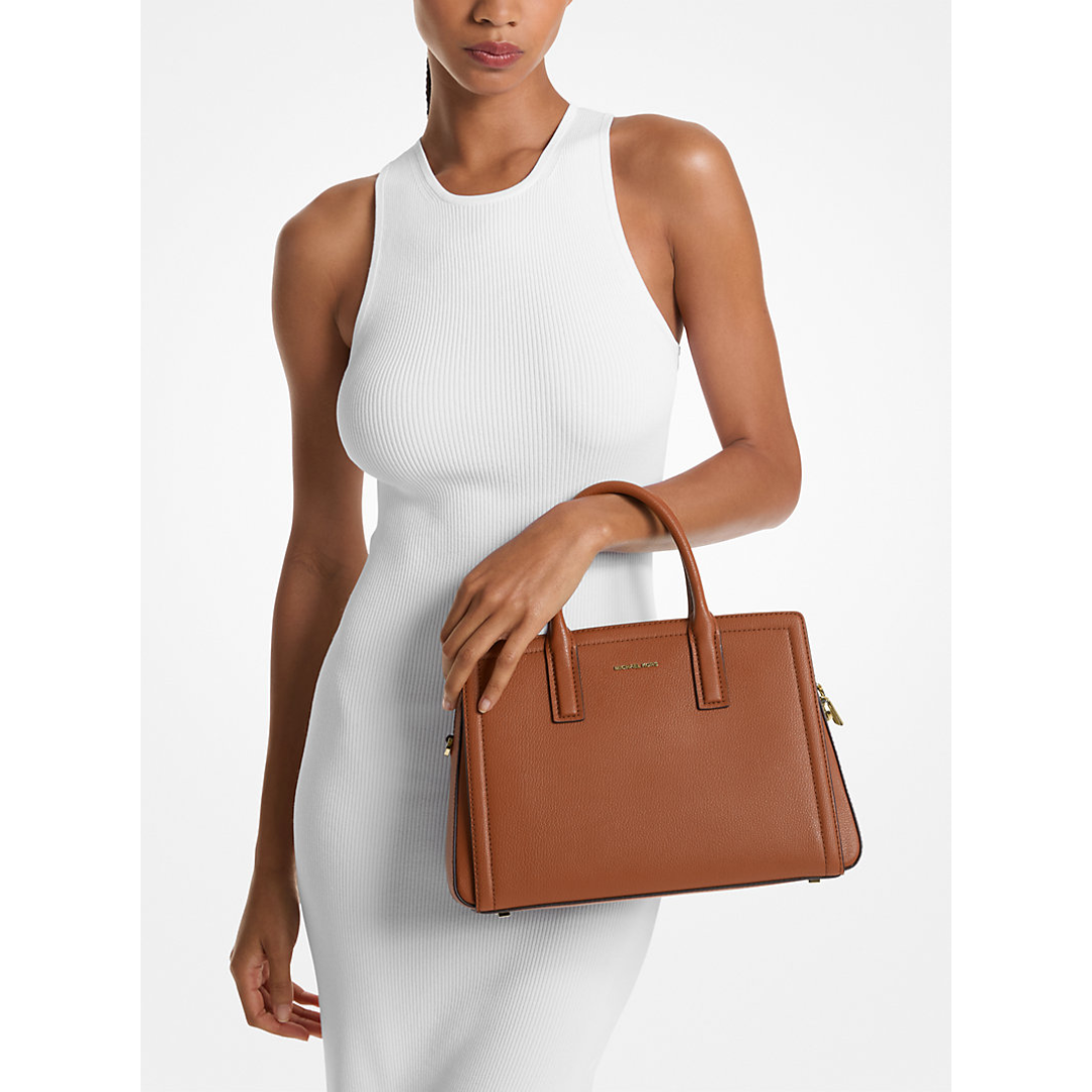 Leila Satchel Cognac-Michael Kors-Sacs-Maroquinerie Fortunas-Mouscron