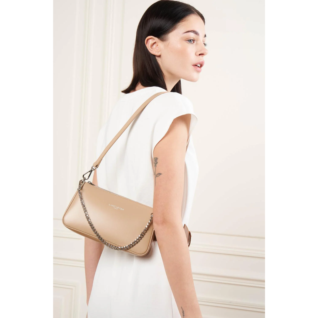 Pochette Suave Beige-Lancaster-Sacs-Maroquinerie Fortunas-Mouscron