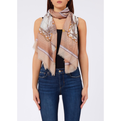 Foulard Logo Cammello-Liu-Jo-Accessoire de mode-Maroquinerie-Fortunas-Mouscron